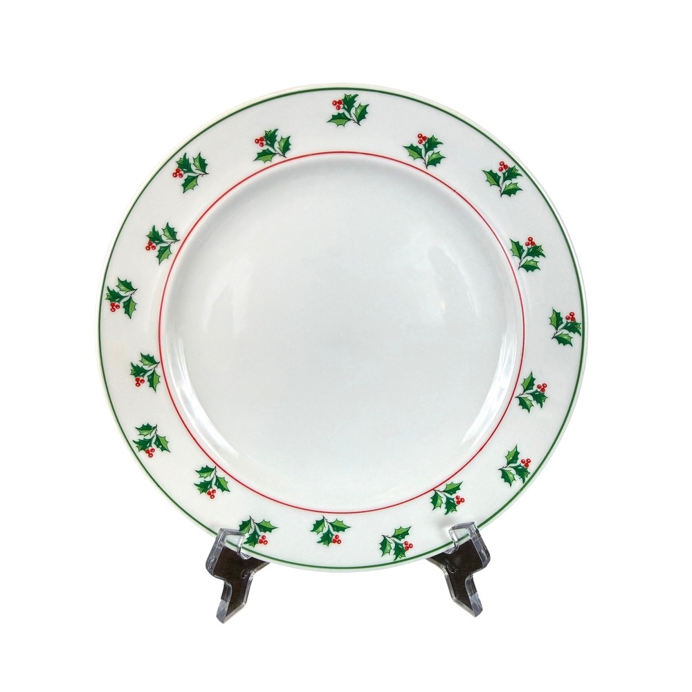 VTG 1950s Set of FOUR (4) Holly Berry‎ JKW West Germany 7 3/4" Salad Plates